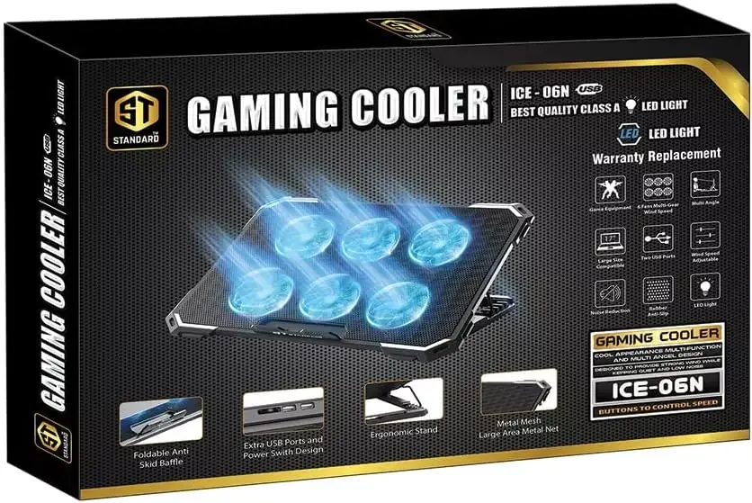 Standard ICE06N Gaming Laptop Cooling Pad Stand