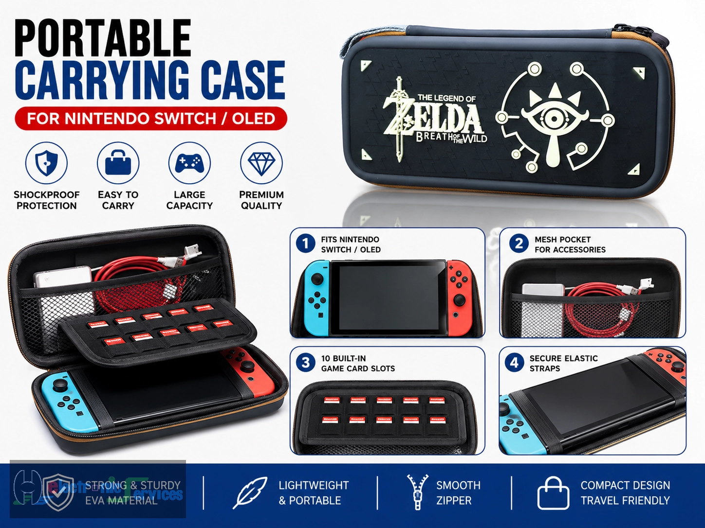 Carrying case for N.S The Legend of Zelda Edition