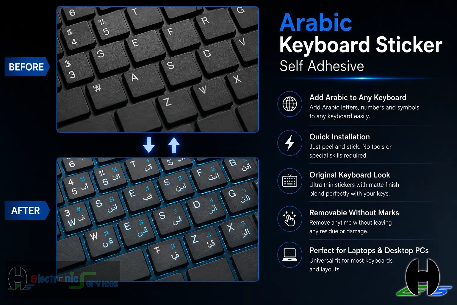 Arabic Keyboard Sticker