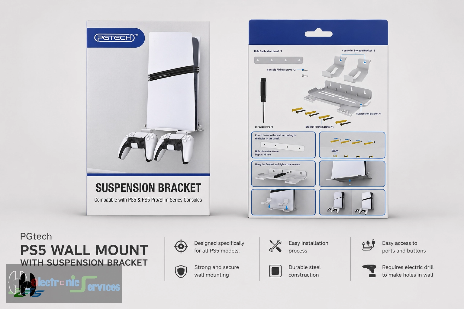 PGtech PS5 Wall Mount