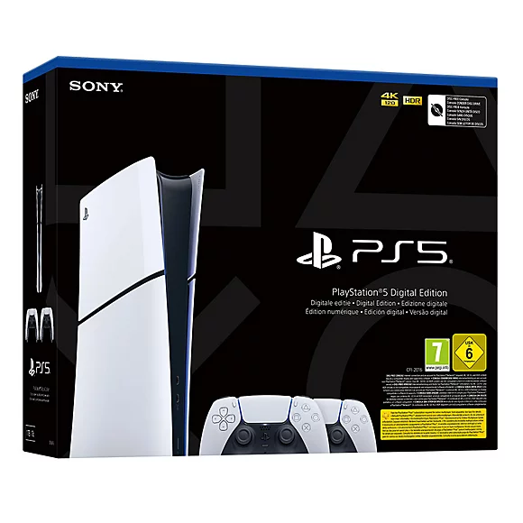 PS5 Slim Digital  Edition with 2 Controllers Console